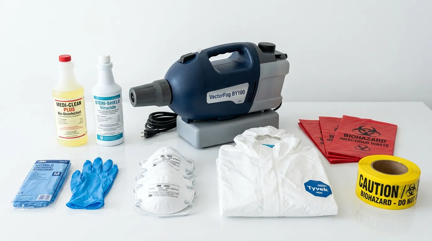 Professional biohazard remediation crew working in James Island